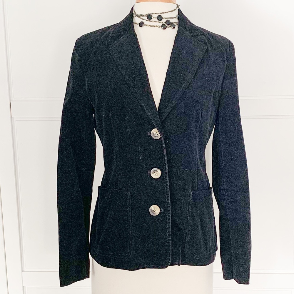 Gap | Black Velvet Blazer